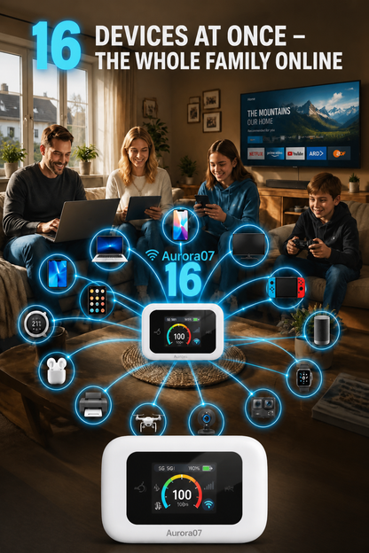 📶Mobile hotspot with full Wi-Fi coverage