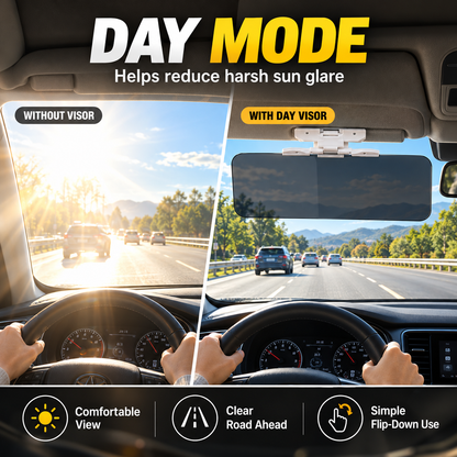 ⏳🔥LIMITED-TIME 78% OFF! Careluxpro Universal HD Anti-Glare Car Visor for Day & Night