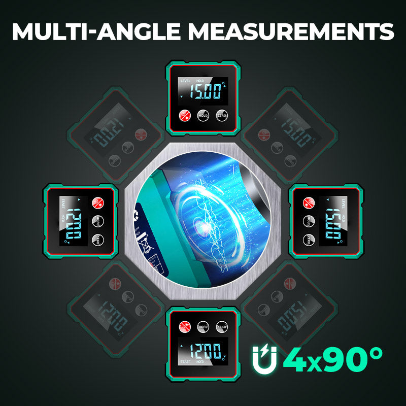 📢🔧 HOT SALE 49% OFF 🔥4-Side Magnetic Digital Angle Gauge with Laser