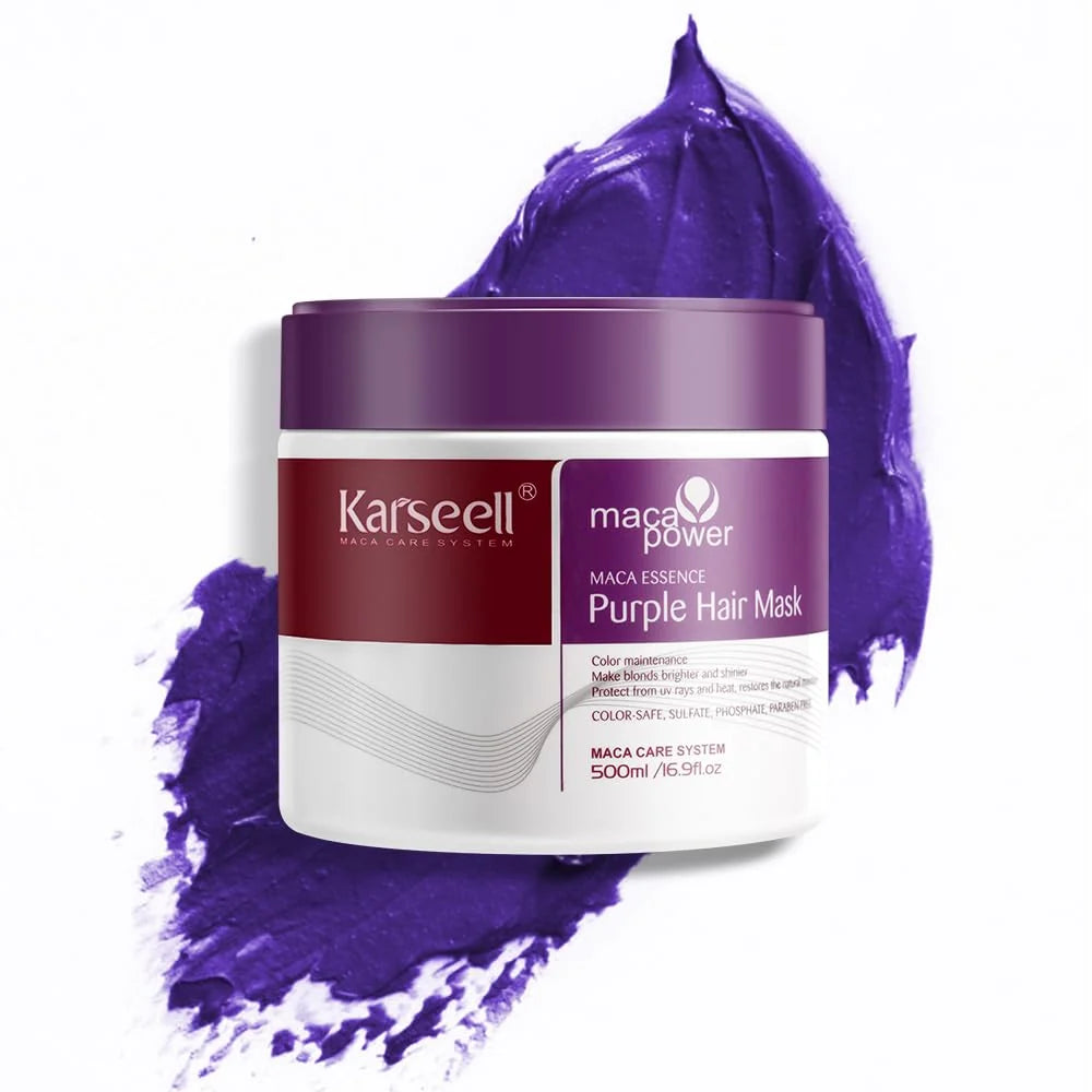 Karseell Purple Hair Mask ✨ Professional Neutralizes Brass & Yellow Tones For Blonde Silver Gray Highlighted Hair