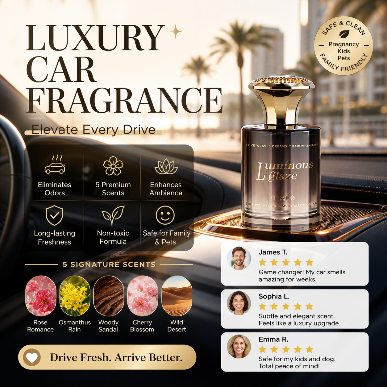 1. 🚙Men’s Luxury Tarot Car Air Freshener ✨Long‑Lasting Fresh Scent | Remove Car Odors
