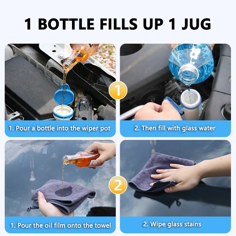 🔥Buy 1 get 1 free✨Car Glass Oil Film Stain Removal Cleaner