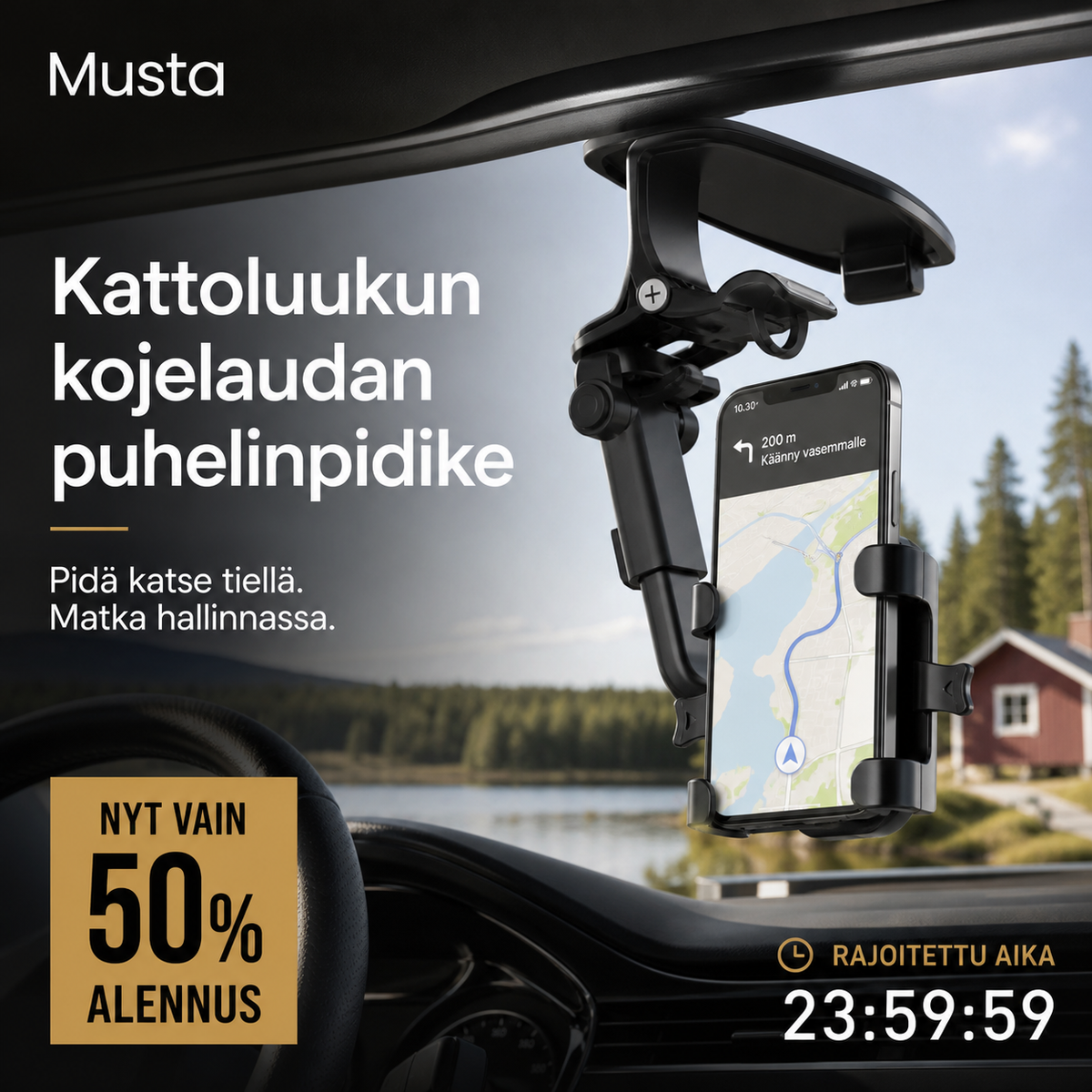 Sunroof Dashboard Phone Holder
