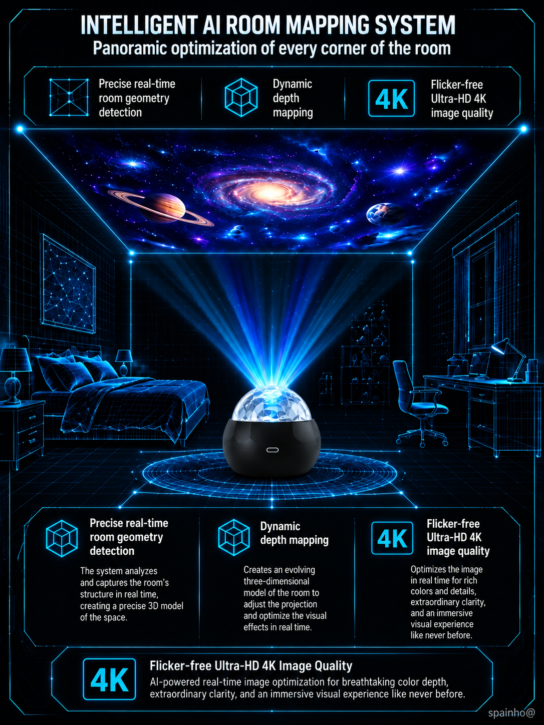 🌌Ocean Dinosaur Projector Lamp – Popular with over 100,000 users
