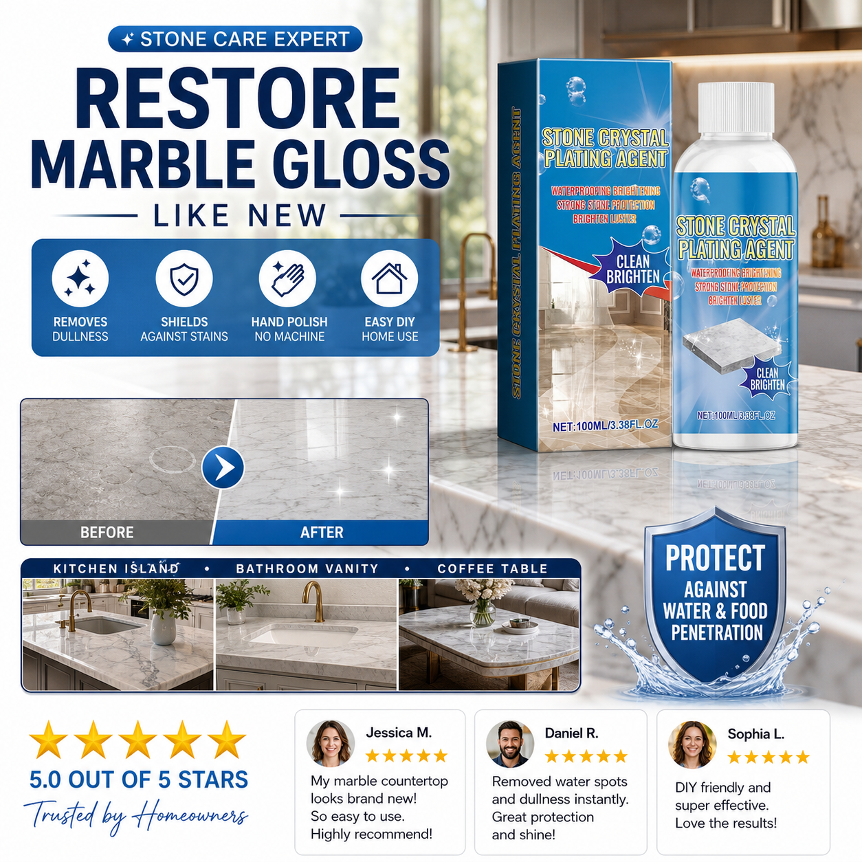 🥳2026 HOT SALE🥳💞50K+ SOLD!🔧✨ Stone Crystal Countertop Scratch Repair – Fills & smooths scratches, restores glossy shine. No need to replace – repair & protect! 🛡️💎 🥳2026 HOT SALE🥳💞50K+ SOLD!🔧✨
