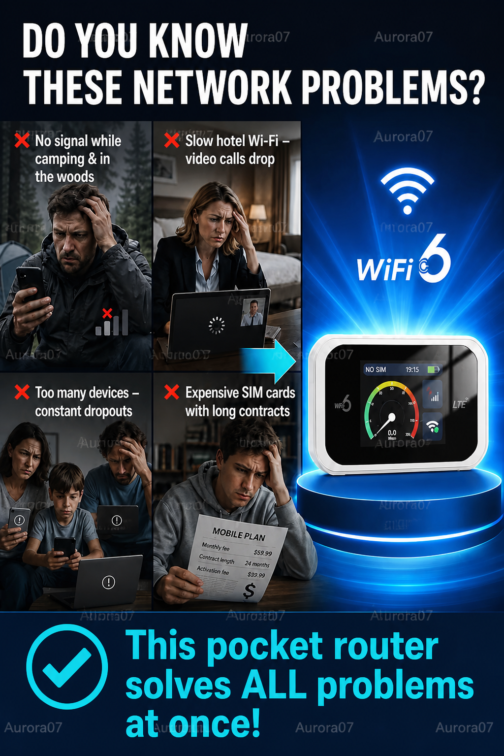 📶Mobile hotspot with full Wi-Fi coverage