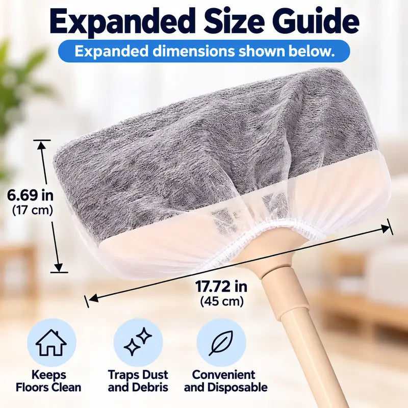 🧹 Disposable Static Duster Refill Sheets, Floor & Gap Dust Cleaner, Hair Removal Sweeping Tool for Home Cleaning