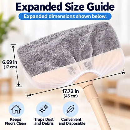 🧹 Disposable Static Duster Refill Sheets, Floor & Gap Dust Cleaner, Hair Removal Sweeping Tool for Home Cleaning