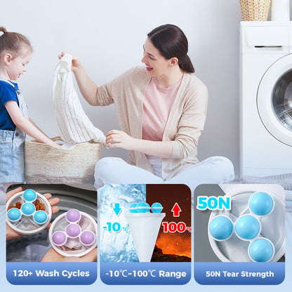 🧺 BUY 1 GET 2 FREE! 🧼 Floating Lint Mesh Bag – Catches Hair & Lint, Reusable & Protects Washing Machine/Drain 🚿