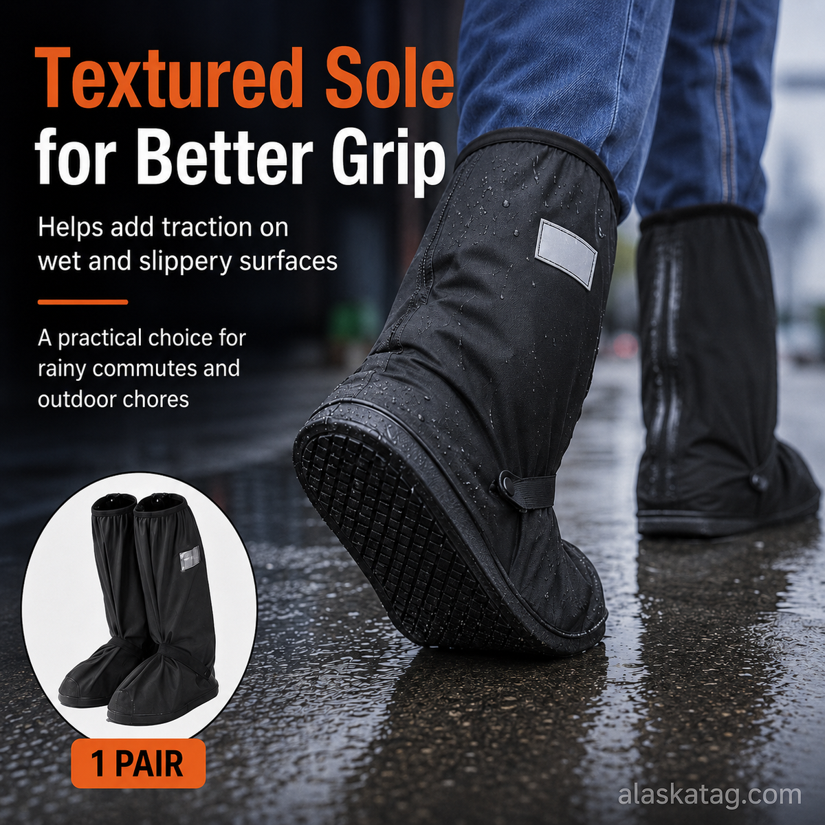 ⏳🔥LIMITED-TIME 50% OFF! ⏰🌧️ Reusable Waterproof Boot Covers for Rain, Mud & Snow