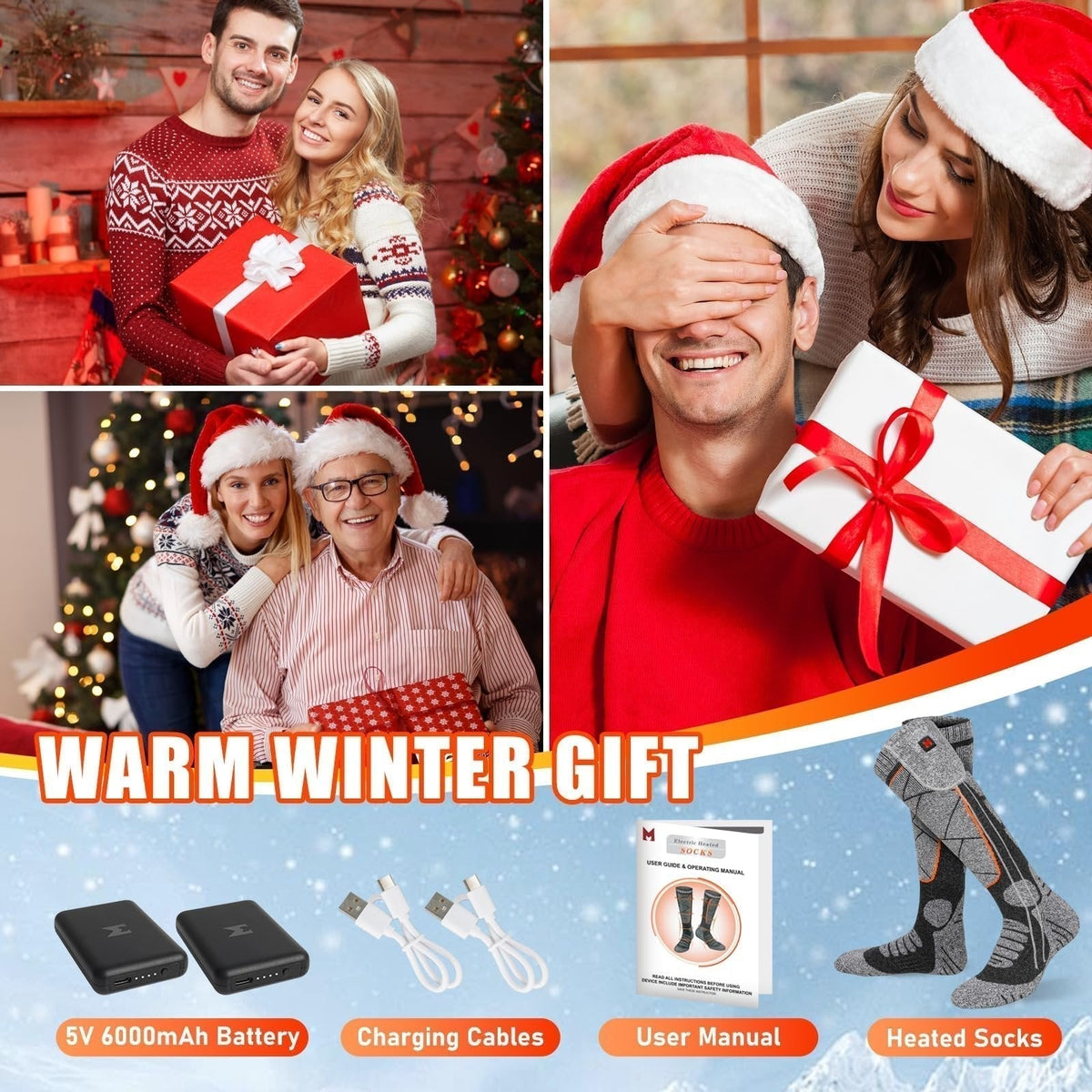 🧦Rechargeable Heated Socks for Men & Women
