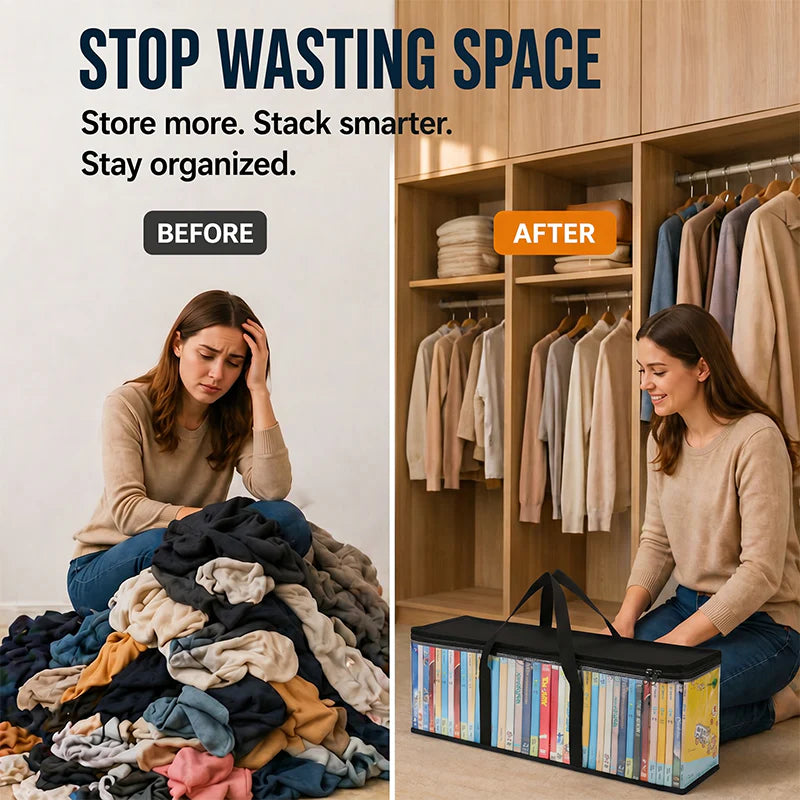 🔥 Limited-Time Offer – 49% Off 📦 Large, Extra-Strong, Transparent Storage Bag made of Thick Plastic for Clothing, Moving, and Storage