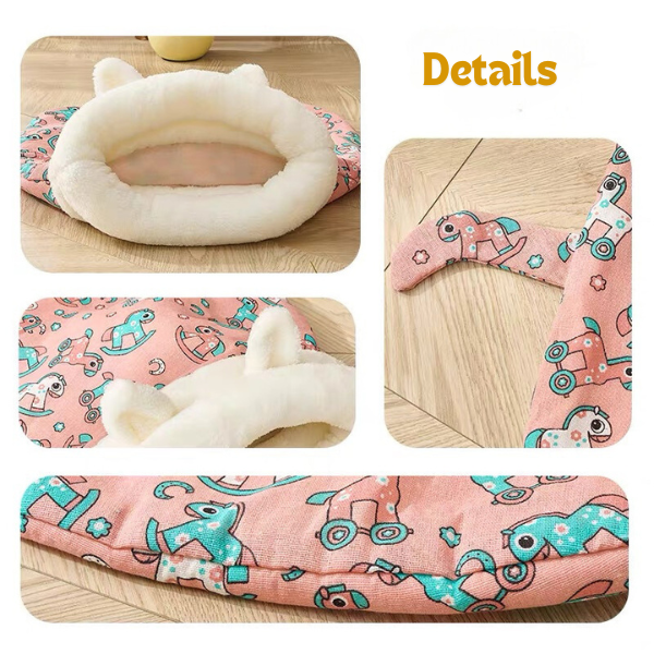 🐾 LIMITED-TIME 50% OFF! 🛌 Cozy Pet Nest for Cats and Dogs – Semi-enclosed, Ultra-soft, Washable ✨