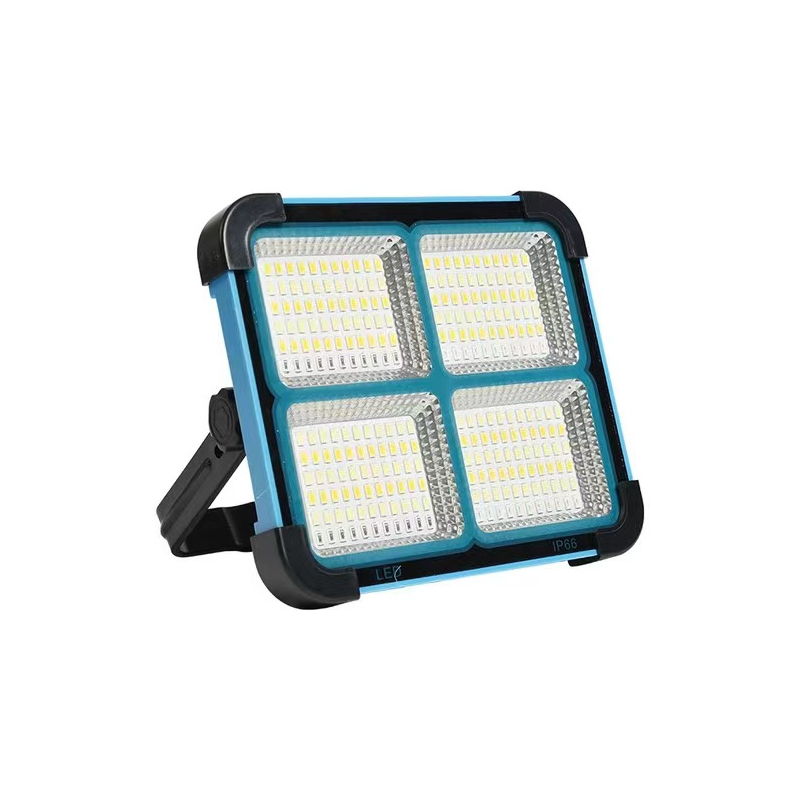 Solar Rechargeable LED Work Light - 288 Super Bright 5730 Beads Floodlight, USB & Type-C Charging, 5 Lighting Modes, IP66 Waterproof, Magnetic, SOS Emergency Signal, Adjustable Stand, Portable Light for Camping, Car Repairs