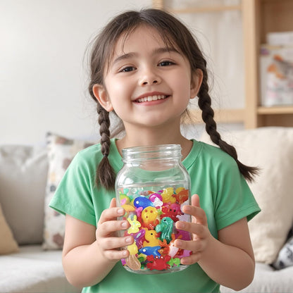 🦄Timetome DIY Squishy Maker Kit for Kids Ages 3+ | Magic Water Elf Gel Toy Set with 20 Gels & 10 Molds, Glitter Glow Sensory Craft Activity for Creative Play