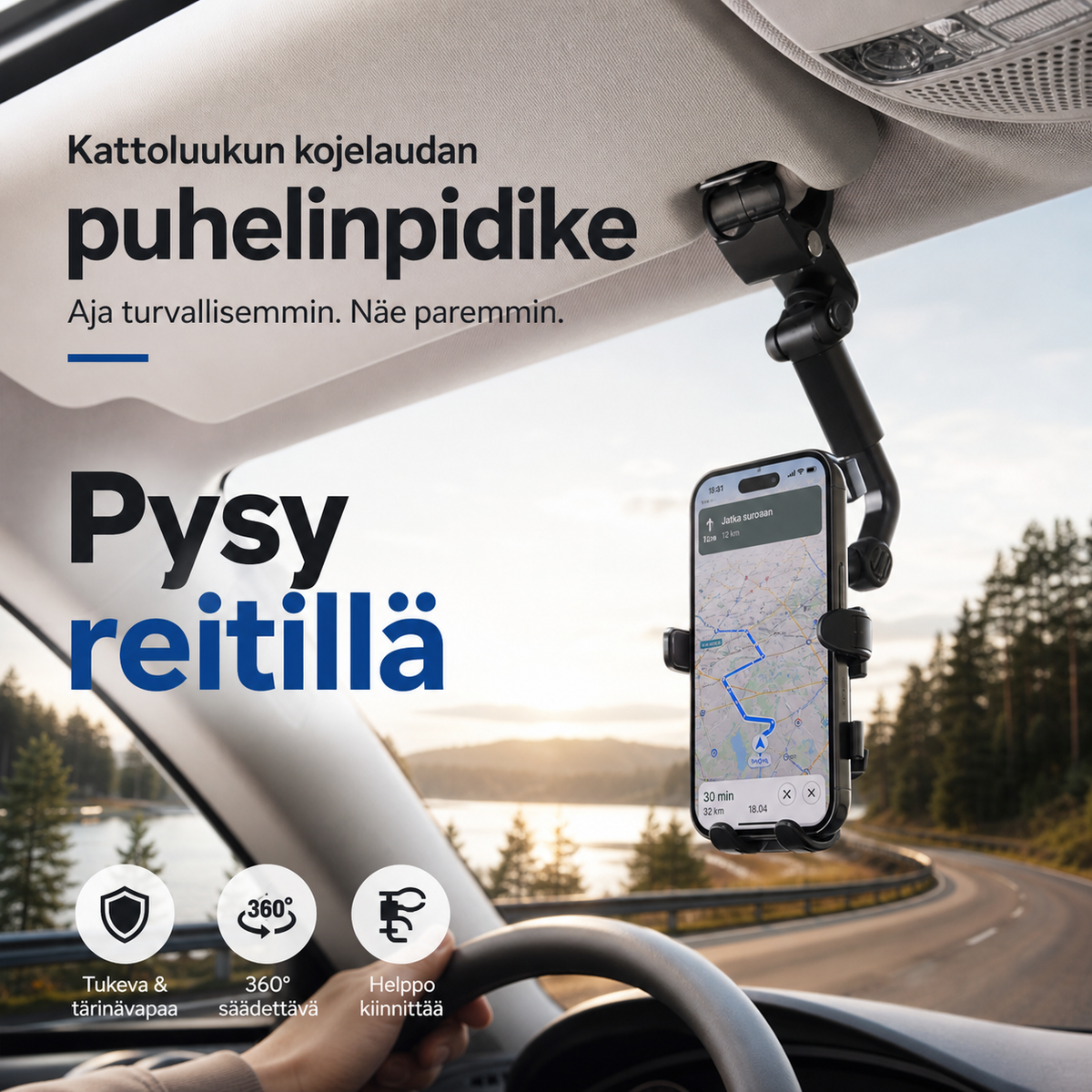 Sunroof Dashboard Phone Holder