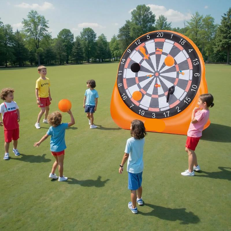 Inflatable soccer dartboard, giant soccer dartboard, comes with 2 soccer balls and air pump, can be set up in 3 minutes, ideal for large garden games.