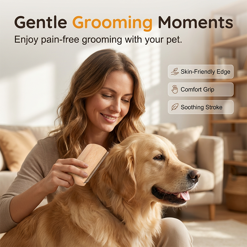 Pet Deshedding & Grooming Tool