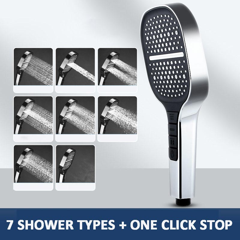 Large Panel Square 8-speed Booster Shower Head