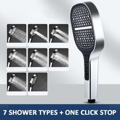 Large Panel Square 8-speed Booster Shower Head