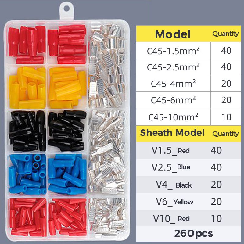 260pcs Durable Copper Terminal Blocks（50%OFF）