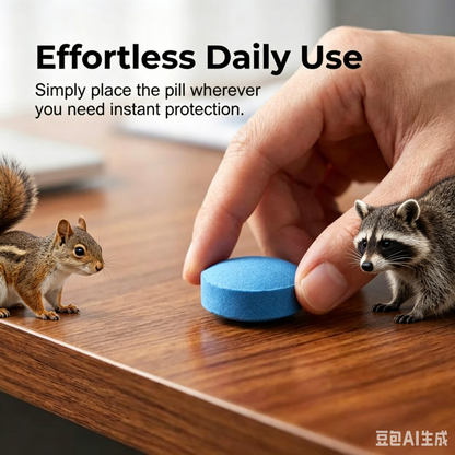 Long-Lasting All-Pest Repellent Tablets for Home | Repels Mosquitoes, Squirrels, Raccoons, Roaches & Insects | Pet-Safe & Wildlife-Friendly, No Harm to Animals