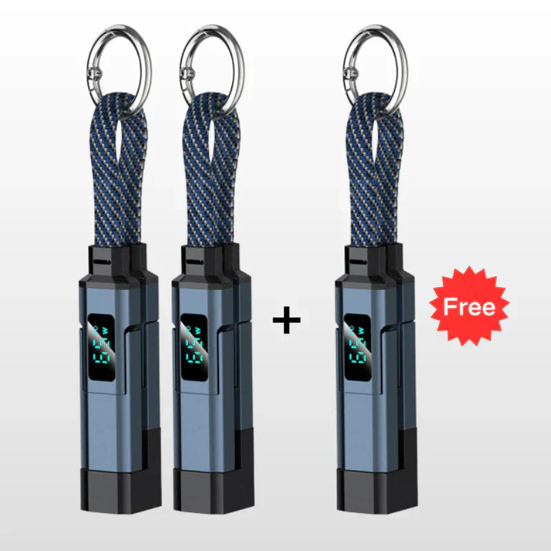 🔥HOT SALE 50% OFF🔥4-in-1 Digital Display Keychain Charging Cable