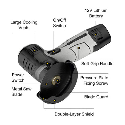 🧰12V Mini Angle Grinder with Cutting Disc