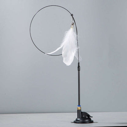 Suction Cup Handheld Cat Feather Toys