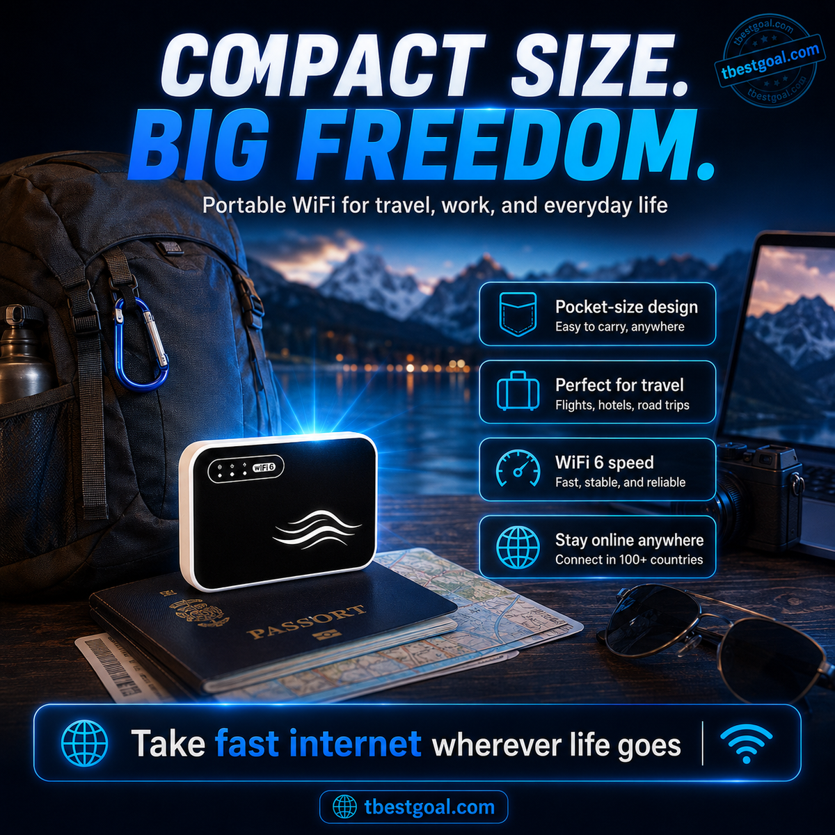 🥳NEW ARRIVAL🔥50% OFF 📶✈️ Portable 4G WiFi Hotspot Device｜Stable 4G Network, Compact & Pocket-Sized, Stay Connected Anywhere, Supports Multiple Devices Simultaneously✨