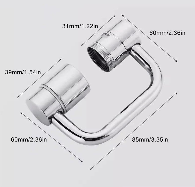 🚰 Upgrade Your Washing Routine✨ TTZZ 1440° Rotatable Faucet Aerator Extension - For Effortless, All-Angle Control!
