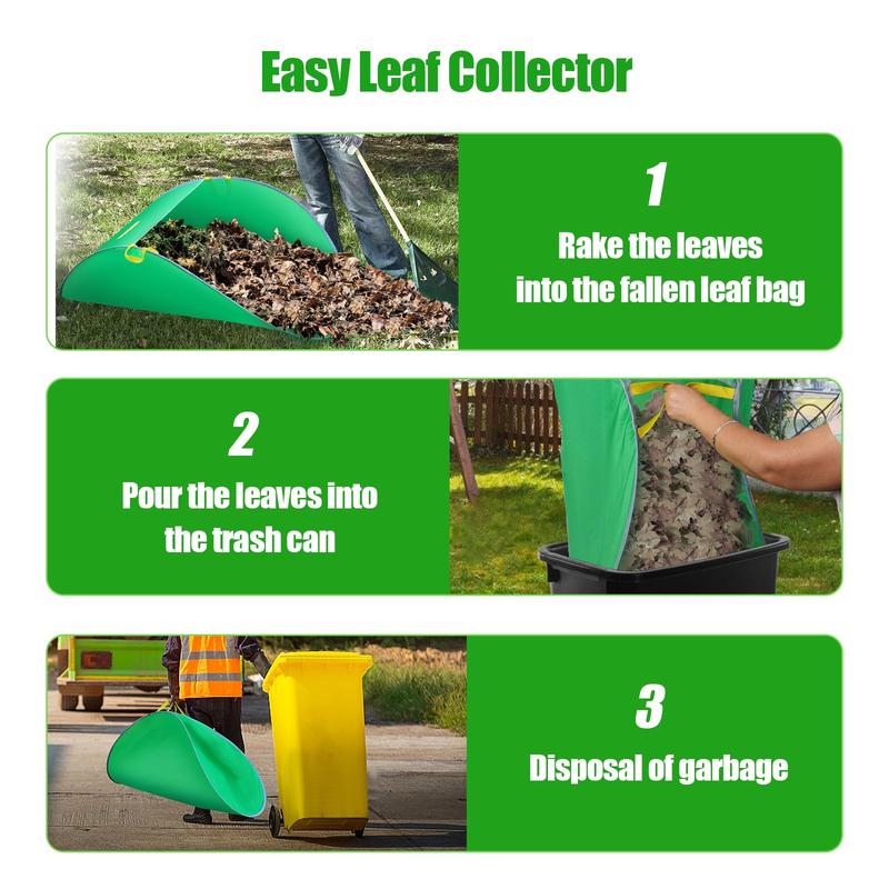 Green Leaf Collection Garden Leaf Gathering Tent - Portable, Easy-to-Use Garden Cleaning Tool for Outdoor Cleanup,toolupgrade