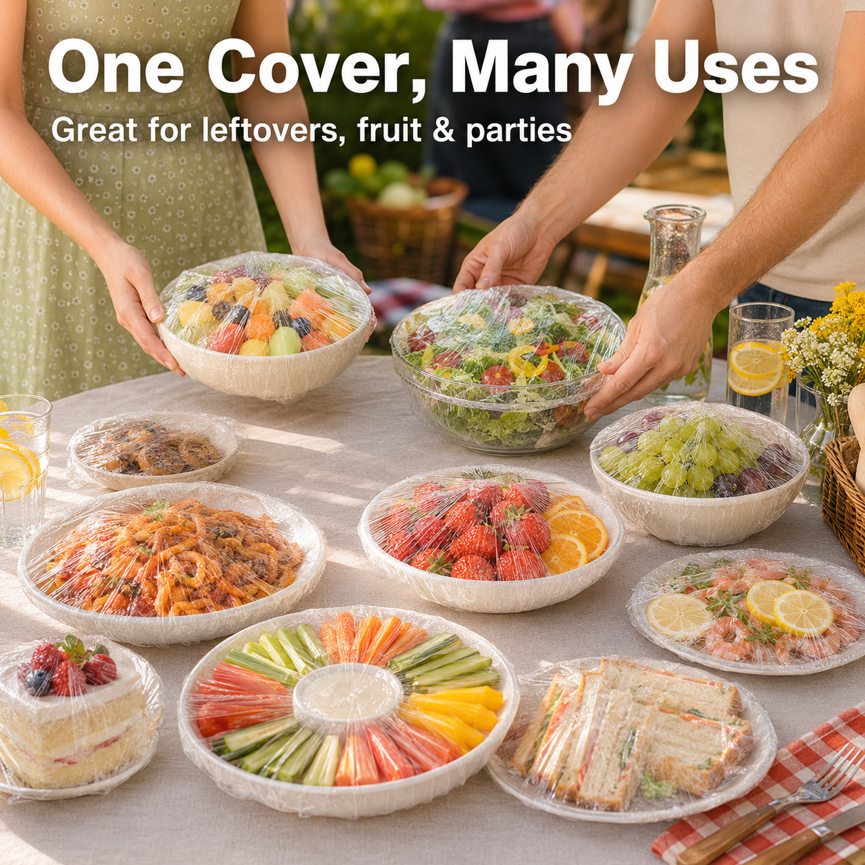 ⏳LAST DAY SALE ONLY $0.059!🔥Disposable Stretch Food Covers for Bowls & Plates