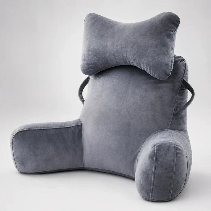 🥳2026 HOT SALE🥳💞50K+ SOLD! 🛋️📖 50% OFF! Multi‑Functional Waist Support Reading Pillow – High‑back support, cushioned headrest & padded side armrests. Velvet‑feel cover, removable washable – perfect for bed, sofa & floor!  🛏️💤
