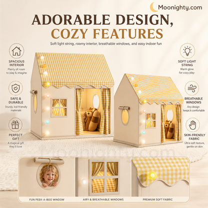 🎪 LIMITED‑TIME 50% OFF! ✨ Magical Kids Indoor Play Tent House – Cozy Playhouse & Reading Nook with Fairy Lights 🧸