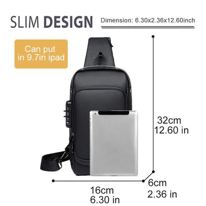 USB charging sport sling  Anti-theft shoulder bag
