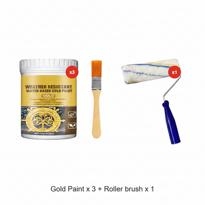 Weather Resistant Water-Based Gold Paint