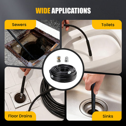 🚿 5800 PSI sewer cleaning kit – Rotating nozzle and reinforced hose for unclogging pipes 🛠️✨ – Free shipping