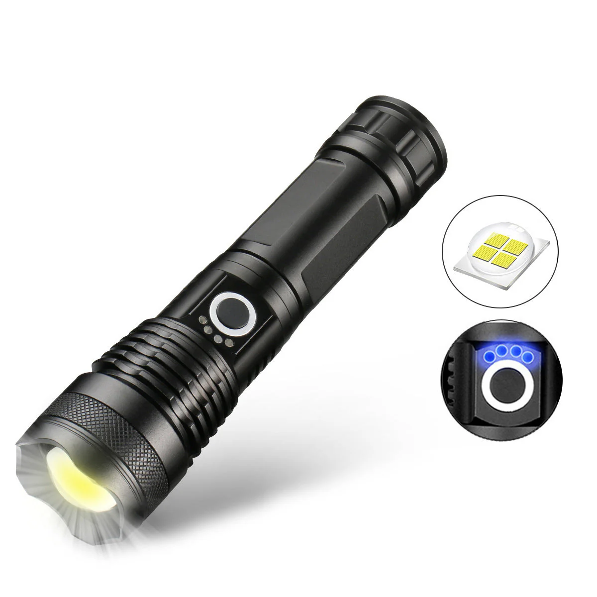 Super Bright, Powerful,High lumens,Long-Size Tactical Flashlights with Rechargeable battery