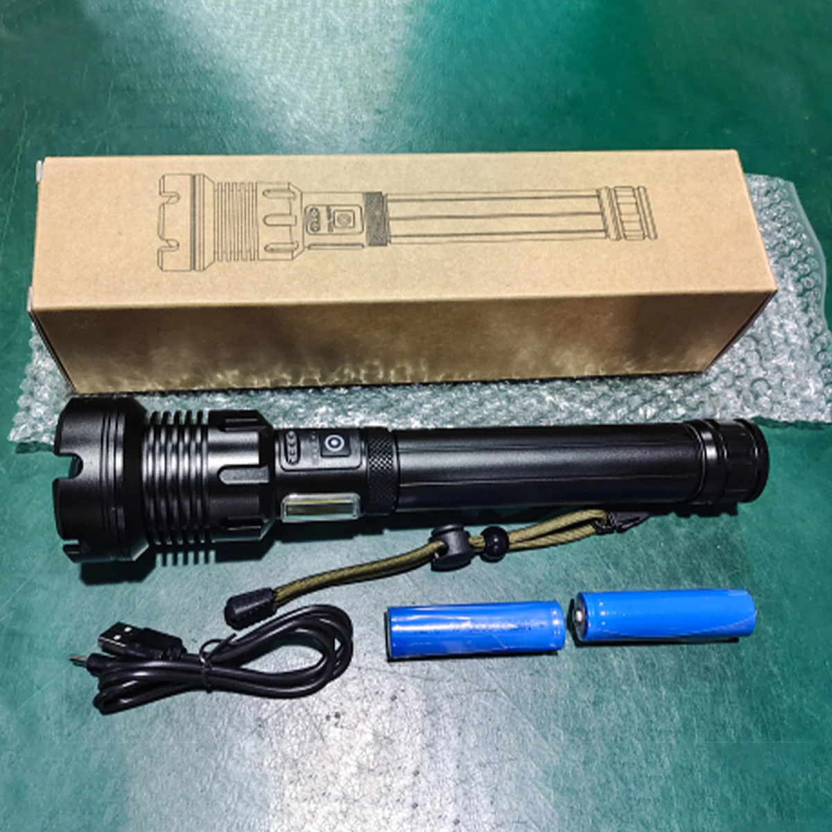 Super Bright, Powerful,High lumens,Long-Size Tactical Flashlights with Rechargeable battery