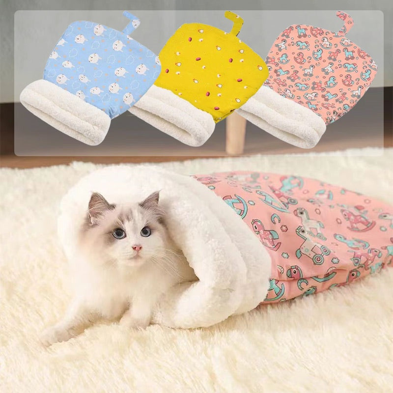 🐾 LIMITED-TIME 50% OFF! 🛌 Cozy Pet Nest for Cats and Dogs – Semi-enclosed, Ultra-soft, Washable ✨
