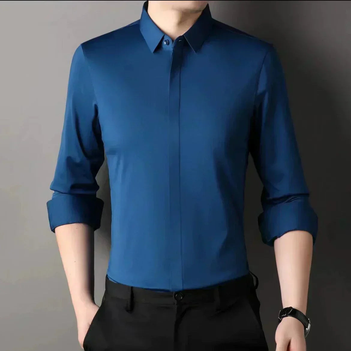 🎉2025 New Products Hot Sale✨Men's Wrinkle-Free Button-Down Shirt