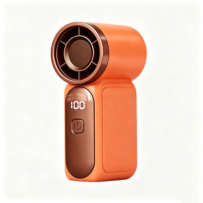 Mini Handheld Fan with LED Display –👍5-Speed Turbo Pocket size Fan.✨USB Rechargeable, High-Speed Cooling for Travel & Makeup. Perfect  Gift.  Portable Refrigeration