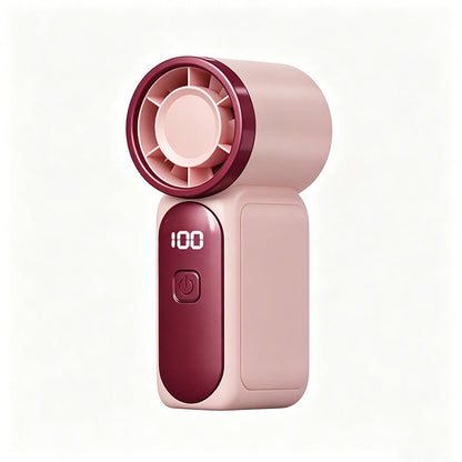 Mini Handheld Fan with LED Display –👍5-Speed Turbo Pocket size Fan.✨USB Rechargeable, High-Speed Cooling for Travel & Makeup. Perfect  Gift.  Portable Refrigeration