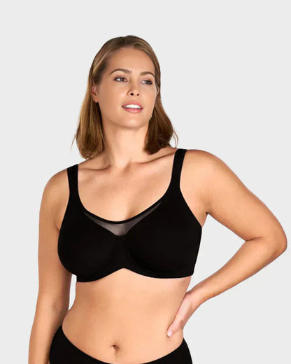 ⏰LAST DAY 65% OFF 💐Women's Elegant Sheer Full Coverage Plus Size Bra, Breathable Mesh Large Size Lingerie, Support Comfort Everyday Bra
