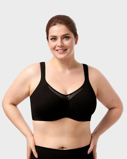 ⏰LAST DAY 65% OFF 💐Women's Elegant Sheer Full Coverage Plus Size Bra, Breathable Mesh Large Size Lingerie, Support Comfort Everyday Bra