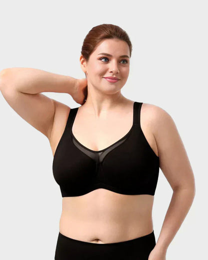 ⏰LAST DAY 65% OFF 💐Women's Elegant Sheer Full Coverage Plus Size Bra, Breathable Mesh Large Size Lingerie, Support Comfort Everyday Bra