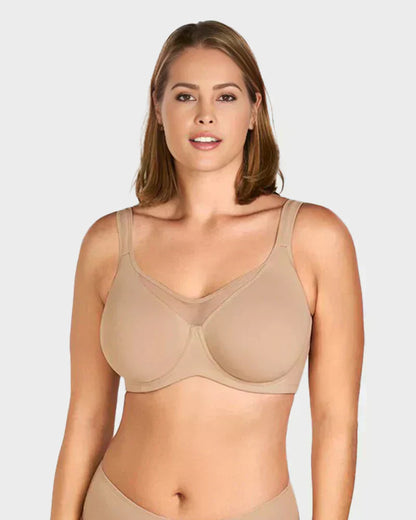 ⏰LAST DAY 65% OFF 💐Women's Elegant Sheer Full Coverage Plus Size Bra, Breathable Mesh Large Size Lingerie, Support Comfort Everyday Bra