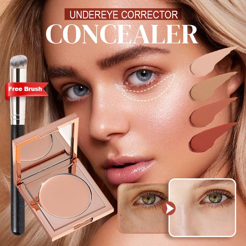 ✨ 50% OFF | Colour-Correcting Under-Eye Concealer – 4 Shades + Free Brush