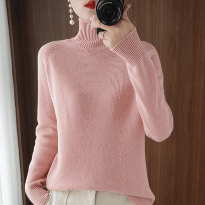 🔥Women's Solid Turtleneck Knit Sweater